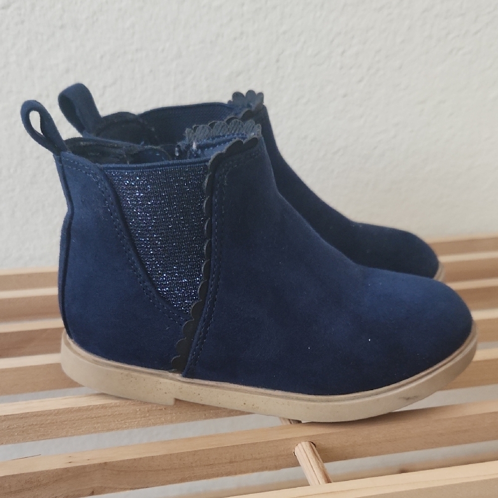 Tucker + Tate Blue Chelsea Boots with Elastic Panels